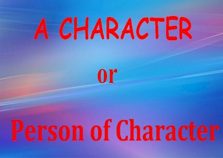 person character or character