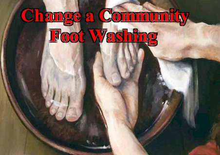 change a community foot washing